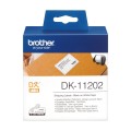 Banda etichete hartie Brother DK-11202, 62 mm x 100 mm, negru / alb, 300 et.