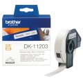 Banda etichete hartie Brother DK-11203, 17 mm x 87 mm, negru / alb, 300 et.