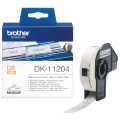 Banda etichete hartie Brother DK-11204, 17 mm x 54 mm, negru / alb, 400 et.