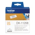 Banda etichete hartie Brother DK-11208, 38 mm x 90 mm, negru / alb, 400 et.