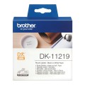 Banda etichete hartie Brother DK-11219, diam. 12 mm, negru / alb, 1200 et.
