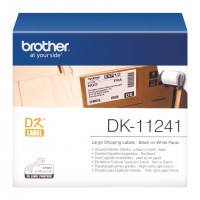 Banda etichete hartie Brother DK-11241, 102 mm x 152 mm, negru / alb, 200 et.