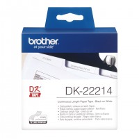 Banda continua hartie Brother DK-22214, 12 mm x 30.48 M, negru / alb