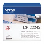Banda continua hartie Brother DK-22243, 102 mm x 30.48 M, negru / alb