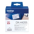 Banda continua hartie Brother DK-44205, 62 mm x 30.48 M, detasabila, negru / alb