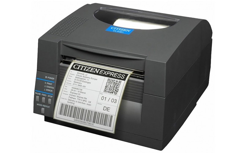 Imprimanta etichete Citizen CL-S521, DT, 203 DPI, USB, serial, LAN