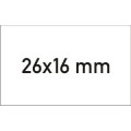 Rola etichete de pret dreptunghice, 26 x 16 mm, albe, 1000 et./rola
