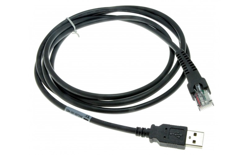 Cablu USB Zebra CBA-U10-S15ZAR, pentru cititor coduri de bare, drept, 4.5 M