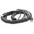 Cablu USB Zebra CBA-U12-C09ZAR, pentru cititor coduri de bare / tableta, spiralat, 2.7 M