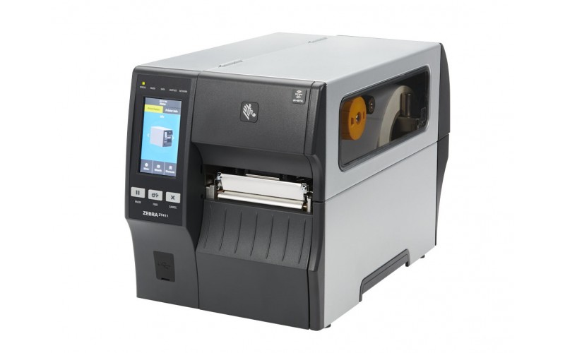 Imprimanta etichete Zebra ZT411, TT, 300 DPI, USB, USB Host, serial, LAN, Bluetooth, dispenser pasiv