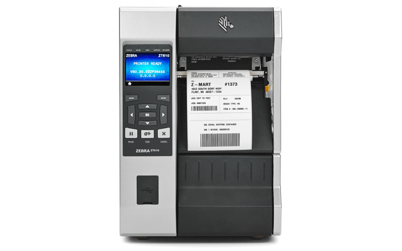 Imprimanta etichete Zebra ZT610, TT, 600 DPI, USB, USB Host, serial, LAN, Bluetooth, dispenser, rewinder